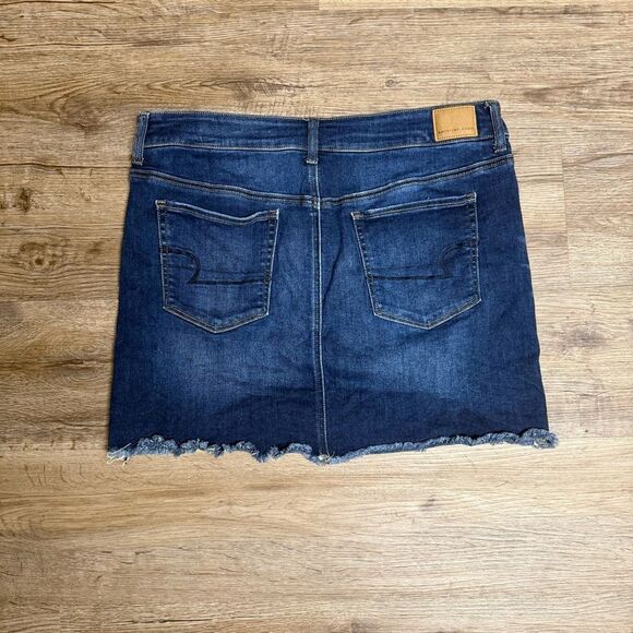 American Eagle Outfitters Dark Blue Denim Mini Skirt - Picture 5 of 10